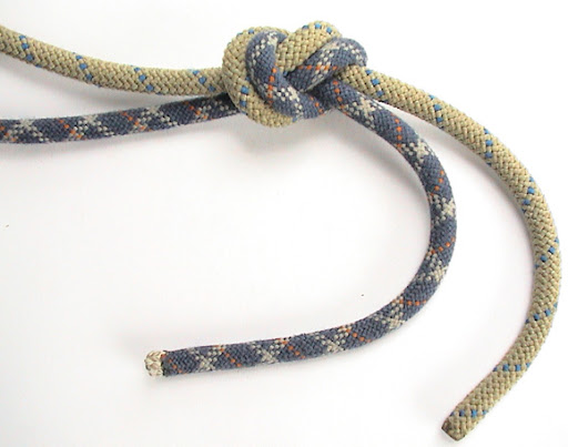 overhand knot joining two ropes